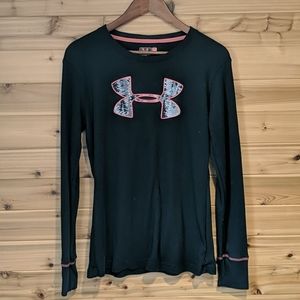 Under Armour Pink Logo Black Thermal XL